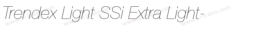 Trendex Light SSi Extra Light字体转换